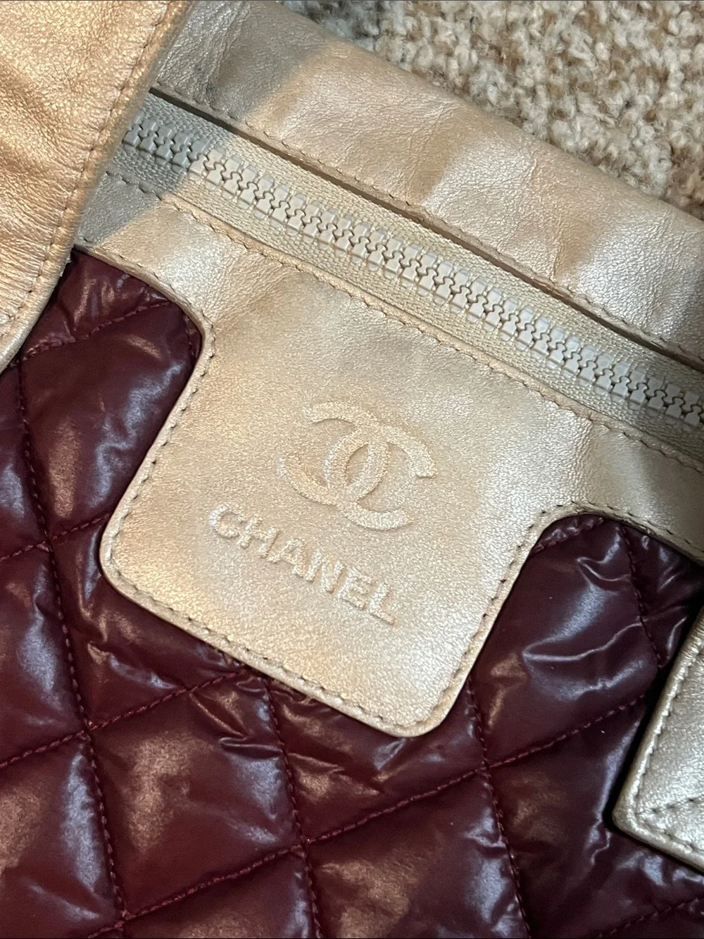 ♥️ CHANEL Coco Cocoon Burgundy Tote